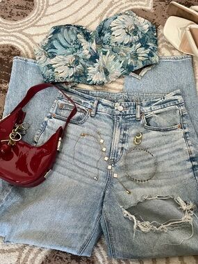 Floral Corset V line Corset top